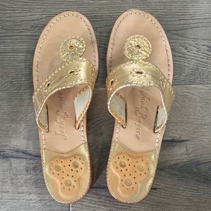 Gold Jack Rogers sandals